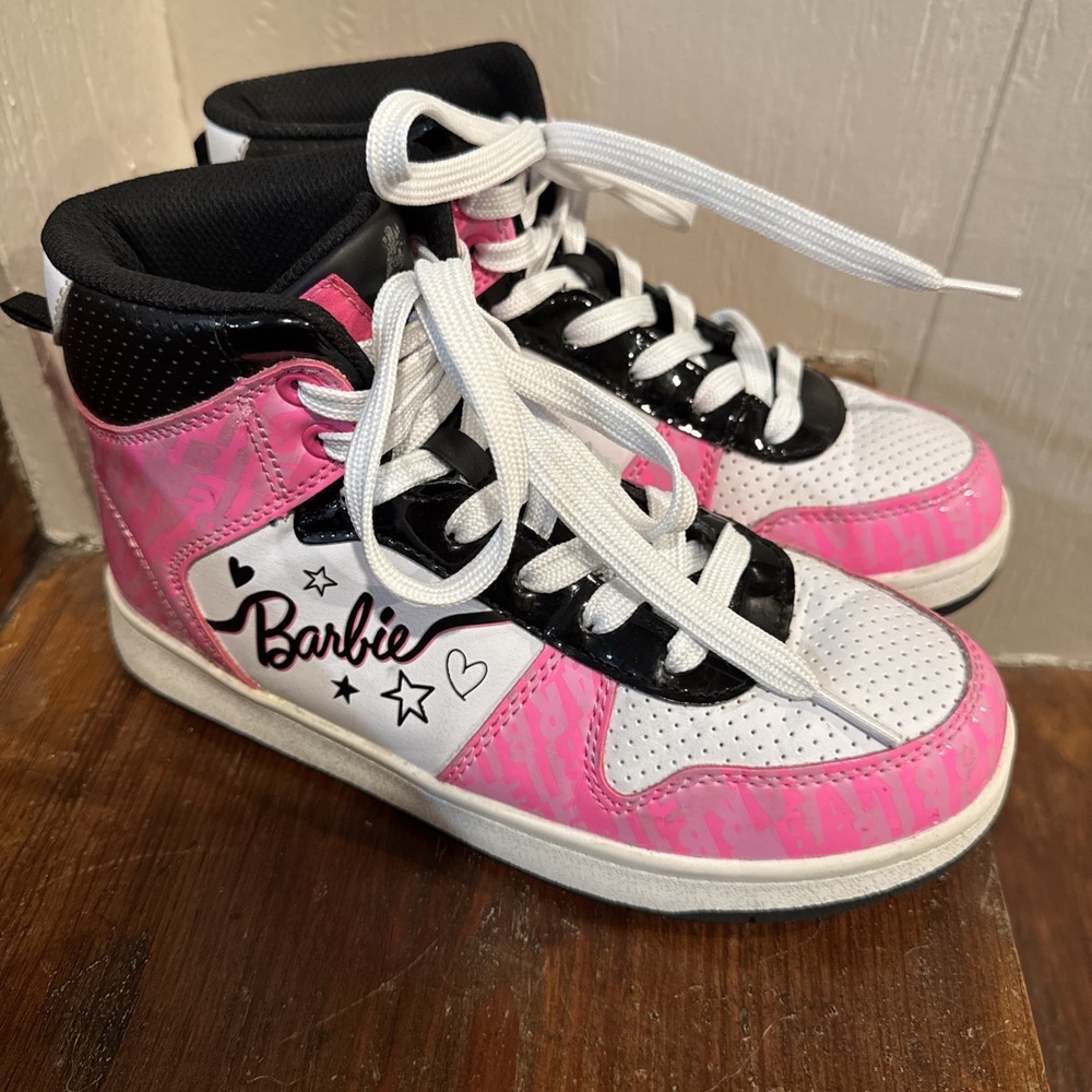 Barbie Mattel High top Girls Shoes Size 4 EUC
